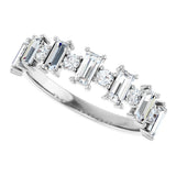 Platinum Straight Baguette Natural Diamond Anniversary Band – 3/8–7/8 CTW - view 5