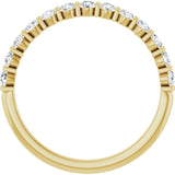 10K Gold Round Lab-Grown Diamond Bar Channel-Set Anniversary Band – 1/5–5/8 CTW - Yellow Gold - view 2