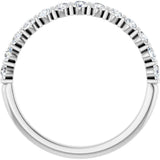 10K Gold Round Lab-Grown Diamond Bar Channel-Set Anniversary Band – 1/5–5/8 CTW - White Gold - view 2