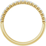 10K Gold Round Lab-Grown Diamond Bar Channel-Set Anniversary Band – 1/5–5/8 CTW - Yellow Gold - view 2