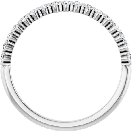 Platinum Round Lab-Grown Diamond Bar Channel-Set Anniversary Band – 1.5 mm Stones - view 2