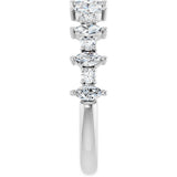 Platinum Marquise Natural Diamond Anniversary Band – 3/8–5/8 CTW - view 4