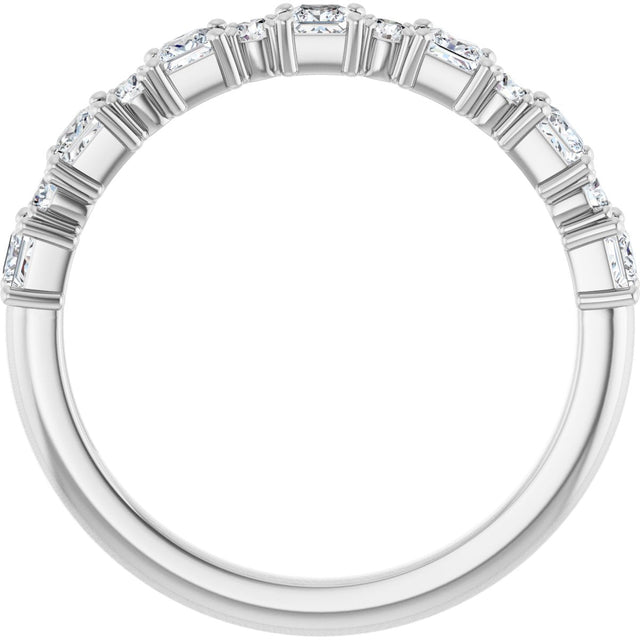 Platinum Square Natural Diamond Anniversary Band – 1/2–1 1/3 CTW - view 2