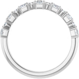 14K Gold Square Natural Diamond Anniversary Band – 1/2–1 1/3 CTW - White Gold - view 2