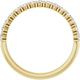 10K Gold Round Lab-Grown Diamond Bar Channel-Set Anniversary Band – 1/5–5/8 CTW - Yellow Gold - view 2