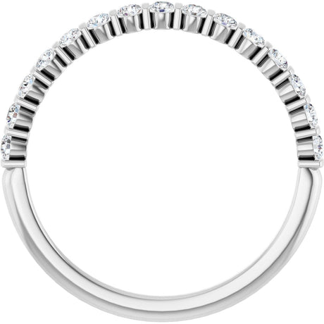 Platinum Round Lab-Grown Diamond Bar Channel-Set Anniversary Band – 1.75 mm Stones - view 2