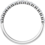 10K Gold Round Natural Diamond Bar Channel-Set Anniversary Band – 1/5–5/8 CTW - White Gold - view 2