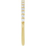 10K Gold Round Natural Diamond Bar Channel-Set Anniversary Band – 1/5–5/8 CTW - Yellow Gold - view 4