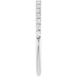 10K Gold Round Natural Diamond Bar Channel-Set Anniversary Band – 1/5–5/8 CTW - White Gold - view 4