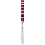 Platinum Round Lab-Grown Red Ruby Bar Channel-Set Anniversary Band - view 4
