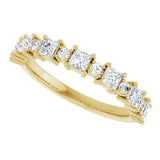 14K Gold Square Natural Diamond Anniversary Band – 1/2–1 1/3 CTW - Yellow Gold - view 5