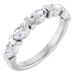 Platinum Oval Natural Diamond Bar Channel-Set Anniversary Band – 1 1/4–1 7/8 CTW