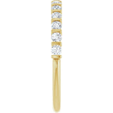 10K Gold Round Lab-Grown Diamond Bar Channel-Set Anniversary Band – 1/5–5/8 CTW - Yellow Gold - view 4