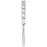 10K Gold Round Natural Diamond Bar Channel-Set Anniversary Band – 1/5–5/8 CTW - White Gold - view 4
