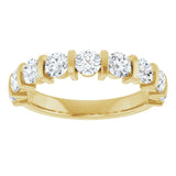 10K Gold Round Lab-Grown Diamond Bar Channel-Set Anniversary Band – 9/10–1 1/3 CTW - Yellow Gold - view 3