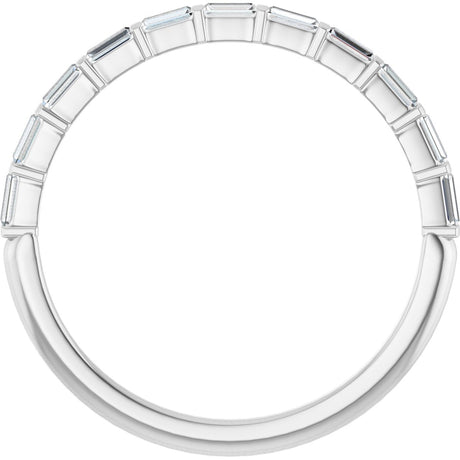 Platinum Straight Baguette Lab-Grown Diamond Bar Channel-Set Anniversary Band – 2.5x1 mm Stones - view 2