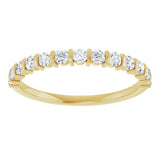 10K Gold Round Lab-Grown Diamond Bar Channel-Set Anniversary Band – 1/5–5/8 CTW - Yellow Gold - view 3