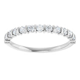 10K Gold Round Lab-Grown Diamond Bar Channel-Set Anniversary Band – 1/5–5/8 CTW - White Gold - view 3