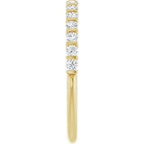 10K Gold Round Natural Diamond Bar Channel-Set Anniversary Band – 1/5–5/8 CTW - Yellow Gold - view 4