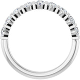 Platinum Round Lab-Grown Diamond Bar Channel-Set Anniversary Band – 2.8 mm Stones - view 2
