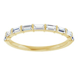 10K Gold Straight Baguette Lab-Grown Diamond Bar Channel-Set Anniversary Band – 1/5–1/2 CTW - Yellow Gold - view 3