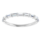 10K Gold Straight Baguette Lab-Grown Diamond Bar Channel-Set Anniversary Band – 1/5–1/2 CTW - White Gold - view 3