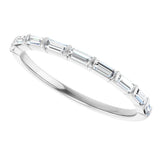 10K Gold Straight Baguette Lab-Grown Diamond Bar Channel-Set Anniversary Band – 1/5–1/2 CTW - White Gold - view 5