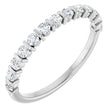 Platinum Round Natural Diamond Bar Channel-Set Anniversary Band – 2 mm Stones