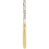 10K Gold Straight Baguette Lab-Grown Diamond Bar Channel-Set Anniversary Band – 1/5–1/2 CTW - Yellow Gold - view 4