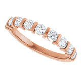 10K Gold Round Lab-Grown Diamond Bar Channel-Set Anniversary Band – 1/5–5/8 CTW - Rose Gold - view 5