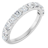 Platinum Asscher Natural Diamond Bar Channel-Set Anniversary Band – 5/8–1 3/8 CTW