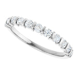 Platinum Round Natural Diamond Bar Channel-Set Anniversary Band – 2.25 mm Stones - view 5