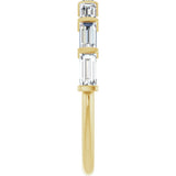 10K Gold Straight Baguette Lab-Grown Diamond Bar Channel-Set Anniversary Band – 3/4–9/10 CTW - Yellow Gold - view 4
