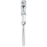 10K Gold Straight Baguette Lab-Grown Diamond Bar Channel-Set Anniversary Band – 3/4–9/10 CTW - White Gold - view 4