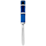Platinum Straight Baguette Natural Blue Sapphire Bar Channel-Set Anniversary Band - view 4