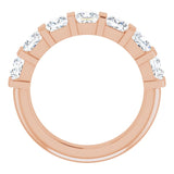 14K Gold Square Lab-Grown Diamond Bar Channel-Set Anniversary Band – 1 1/2–2 3/4 CTW - Rose Gold - view 2