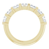 10K Gold Square Lab-Grown Diamond Bar Channel-Set Anniversary Band – 1 1/3–2 3/4 CTW - Yellow Gold - view 2