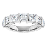 Platinum Square Lab-Grown Diamond Bar Channel-Set Anniversary Band – 1/3–2 3/4 CTW - view 3