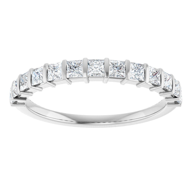 Platinum Square Lab-Grown Diamond Bar Channel-Set Anniversary Band – 1/3–2 3/4 CTW - view 3