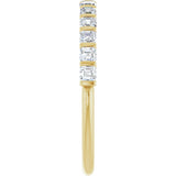14K Gold Asscher Lab-Grown Diamond Bar Channel-Set Anniversary Band – 5/8–1 1/3 CTW - Yellow Gold - view 4