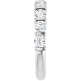 10K Gold Round Lab-Grown Diamond Bar Channel-Set Anniversary Band – 9/10–1 1/3 CTW - White Gold - view 4