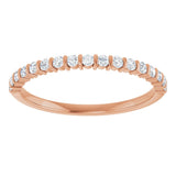 10K Gold Round Lab-Grown Diamond Bar Channel-Set Anniversary Band – 1/5–5/8 CTW - Rose Gold - view 3