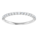 10K Gold Round Lab-Grown Diamond Bar Channel-Set Anniversary Band – 1/5–5/8 CTW - White Gold - view 3