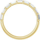 10K Gold Straight Baguette Lab-Grown Diamond Bar Channel-Set Anniversary Band – 1/5–1/2 CTW - Yellow Gold - view 2