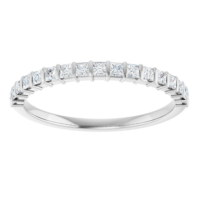 Platinum Square Natural Diamond Bar Channel-Set Anniversary Band – 3/8–2 3/4 CTW - view 3