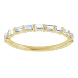 10K Gold Straight Baguette Natural Diamond Bar Channel-Set Anniversary Band – 1/5–5/8 CTW - Yellow Gold - view 3