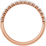 10K Gold Round Lab-Grown Diamond Bar Channel-Set Anniversary Band – 1/5–5/8 CTW - Rose Gold - view 2