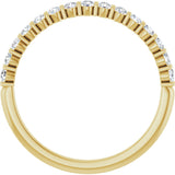 10K Gold Round Lab-Grown Diamond Bar Channel-Set Anniversary Band – 1/5–5/8 CTW - Yellow Gold - view 2
