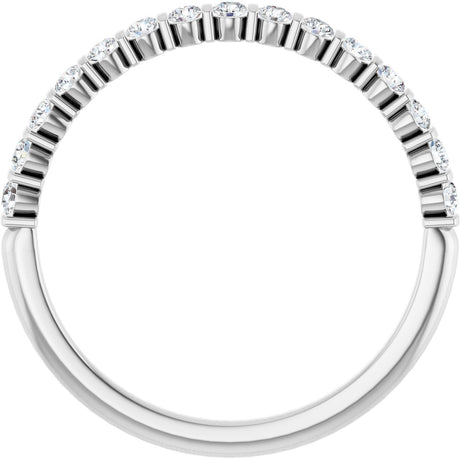 Platinum Round Lab-Grown Diamond Bar Channel-Set Anniversary Band – 1.7 mm Stones - view 2