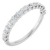 Platinum Square Lab-Grown Diamond Bar Channel-Set Anniversary Band – 1/3–2 3/4 CTW